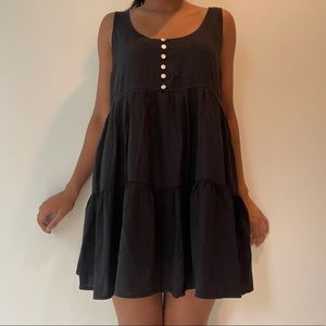 Forever 21 Black Flowy Babydoll Dress